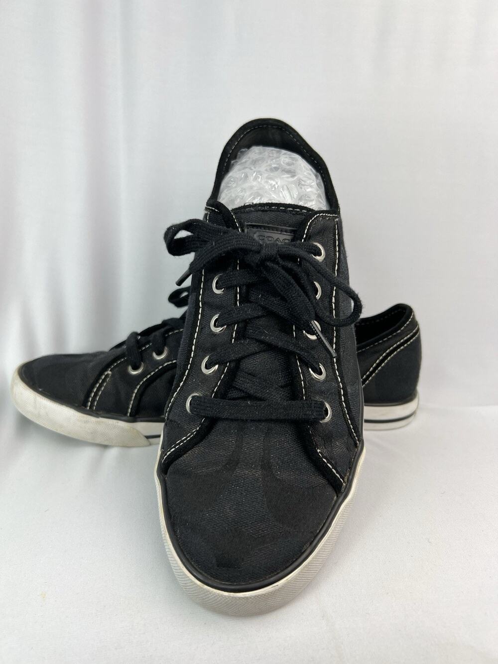 COACH Dalia Womens Sneakers Size 11 B Black Signature C Monogram Shoes F0007